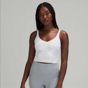 White Cameo Align Tank